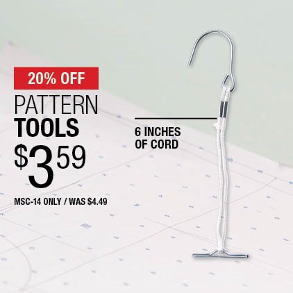 20% Off Pattern Tools $3.59 / MSC-14 only / Was $4.49.