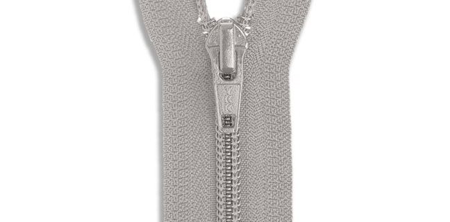 Grey #5 Nylon Coil Jacket Zipper