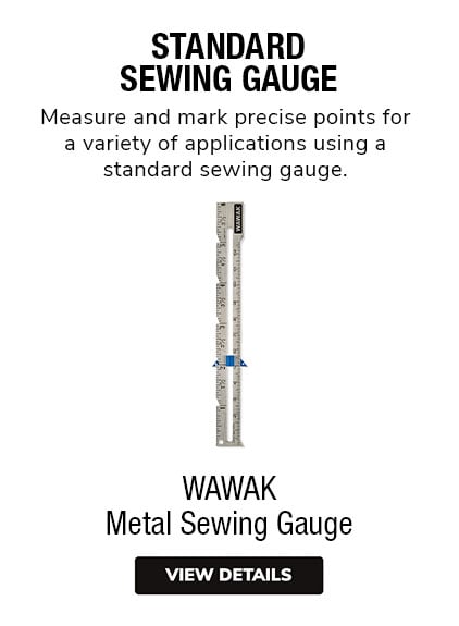 Standard Sewing Gauge. Measure and mark precise points for a variety of applications using a standard sewing gauge. WAWAK Metal Sewing Gauge.