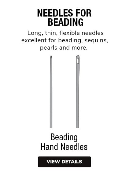 Beading Needles | Long, thin, and flexible needles excellent for beading, sequins, pearls, and more.  