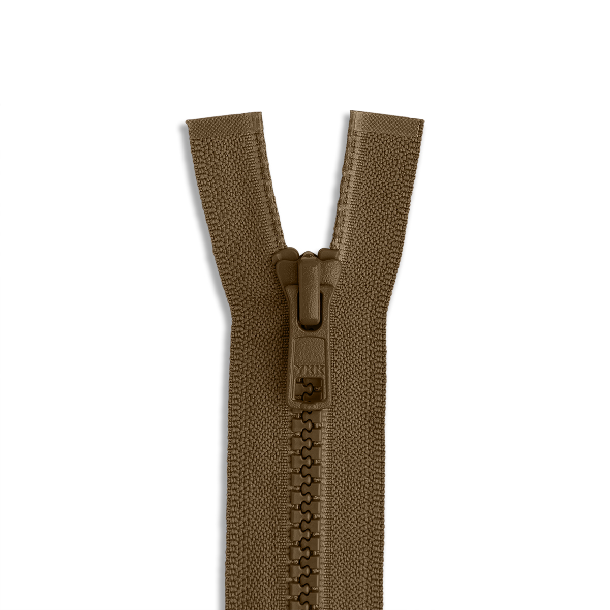 28.5 Inch Tan Separating Jacket Zipper