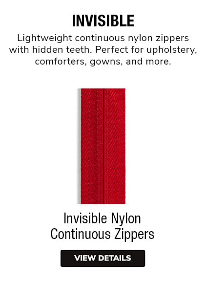 Invisible Continuous Zipper Rolls