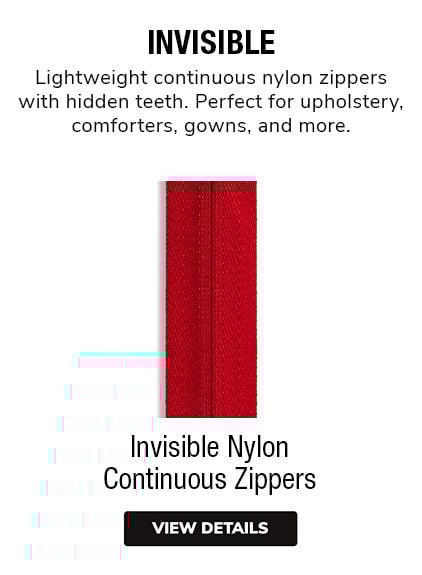 Invisible Continuous Zipper Rolls