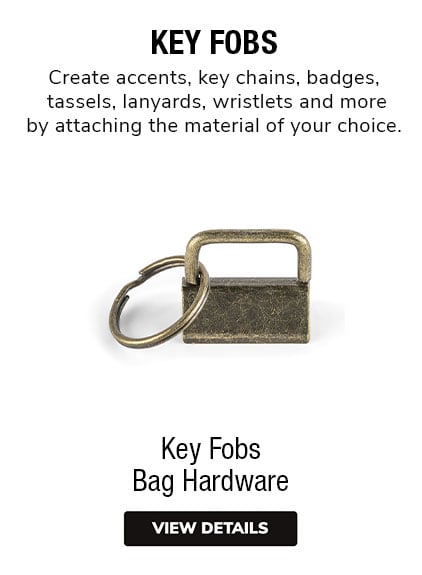 Key Fobs | Create accents, key chains, badges, tassels, lanyards, wristlets and more by attaching the material of your choice. 