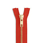 One-Way Brass Jacket Zippers | 1 Way Separating Brass Jacket Zippers | One-Way YKK Brass Jacket Zippers