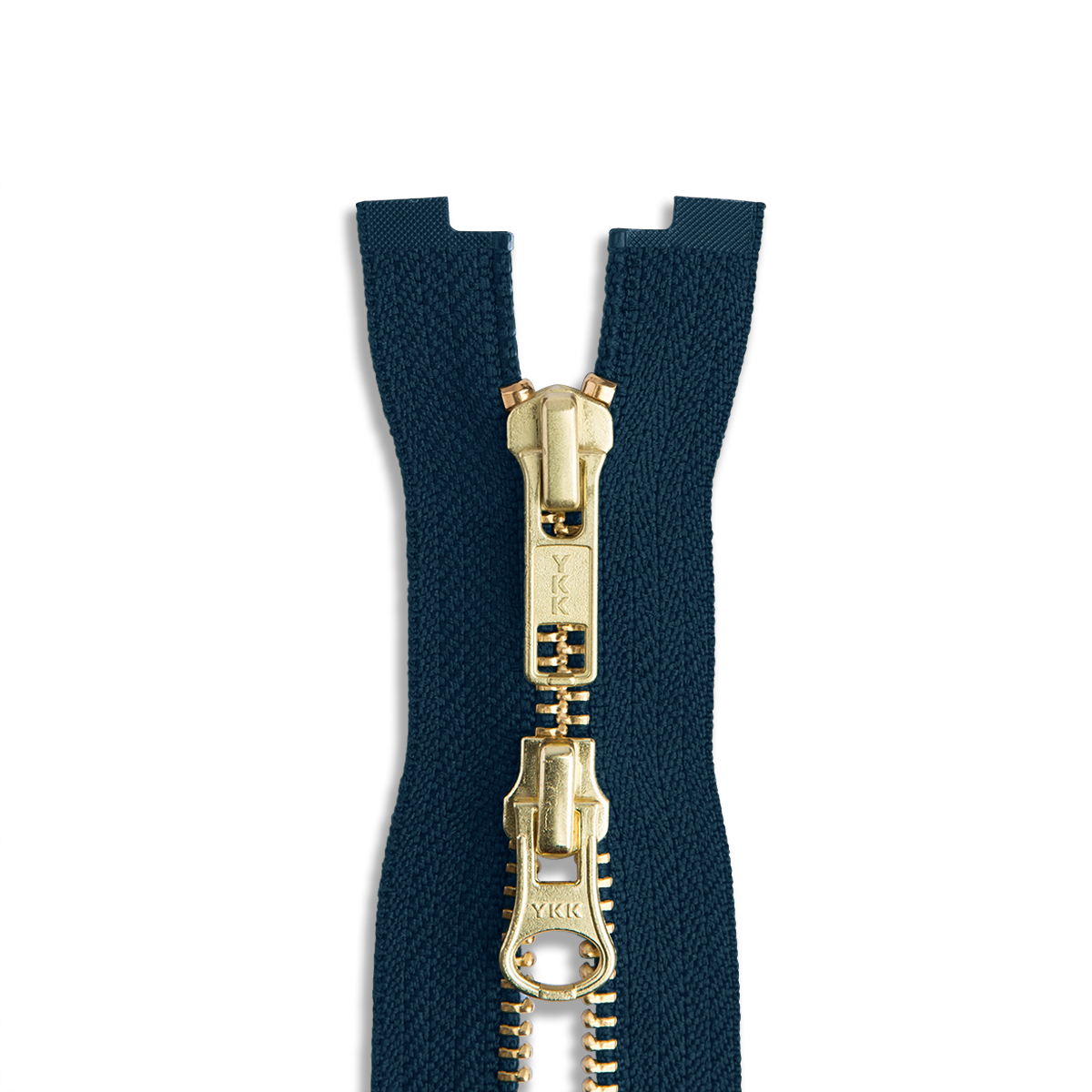 YKK #5 Brass Two-Way Jacket Zippers