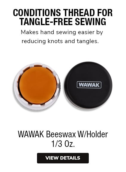 WAWAK Beeswax with holder | conditions thread for tangle-free sewing.
