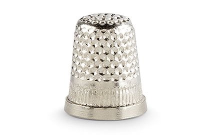 Leather Thimble ORIGINAL Amazing Handmade Leather Sewing Thimble© single  Med. Weight for Sewing, Crafting, Needle Art Finger Protection. 