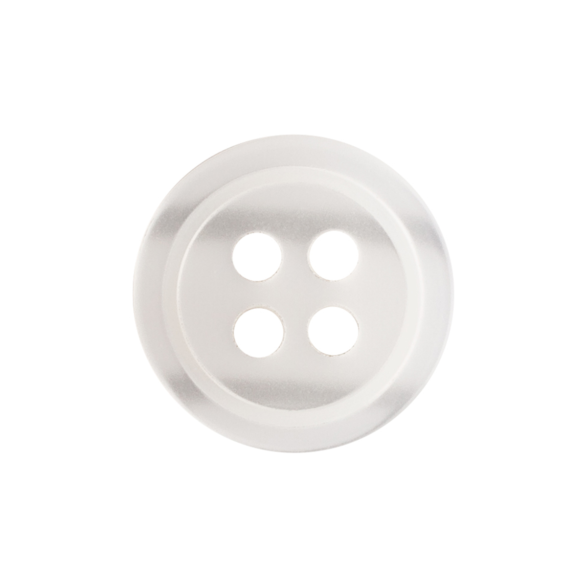 White & Black Standard Polyester 4 Hole Shirt Button