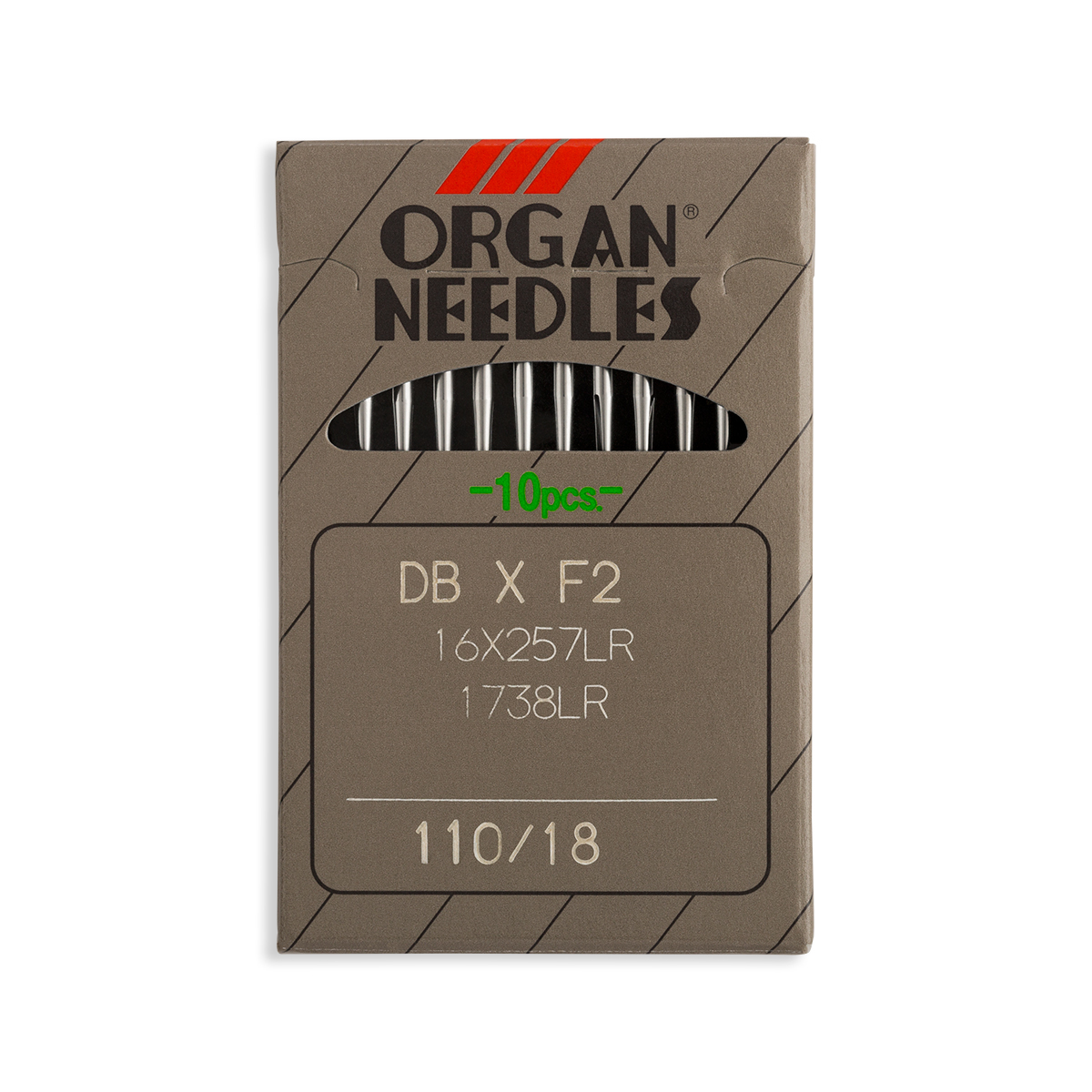 Organ Leather Point Industrial Machine Needles - Size 12 - DBxF2, 16x257LR,  1738LR - 10/Pack