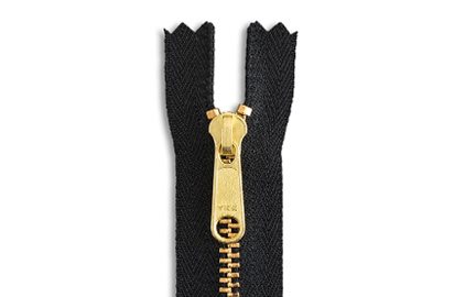  Antique Brass YKK Black #5 Handbag Zippers with Long Pull  Slider - Closed Bottom - Color: Black - Choose Your Length - Made in The  United States (1 Zipper Per Pack) (12 Inches)