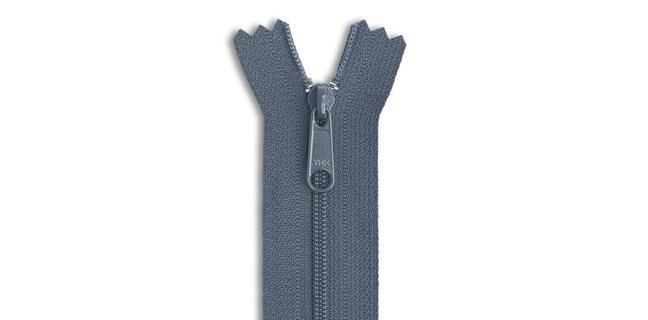 YKK #3 12 Nylon Coil Long Pull Bag Zipper - Black (580)