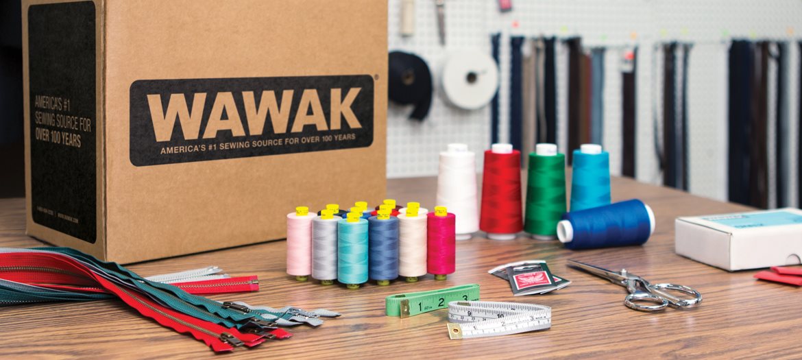 WAWAK Sewing Supplies Shipping Box Open Order Sewing Supplies Thread, Needles, Chalk, Measuring Tapes