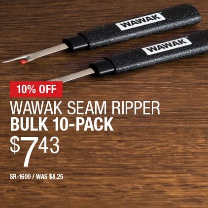 10% Off WAWAK Seam Ripper Bulk 10-Pack $7.43 / SR-1600 / Was $8.25.