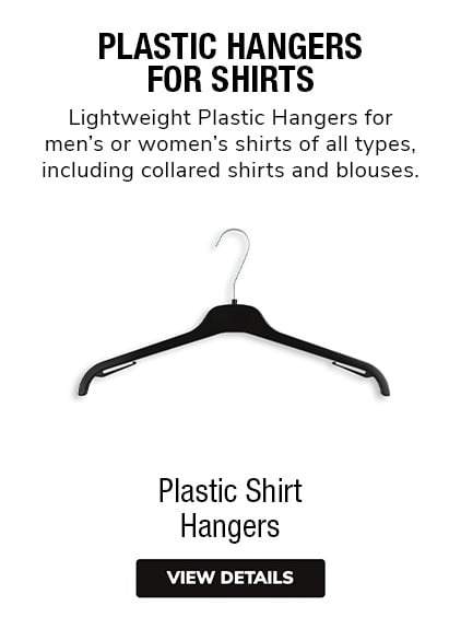 HANGERWORLD 20 Black 14inch Plastic All Purpose Coat Clothes Garment Pants Skirt Bar Hangers with Loop Hooks