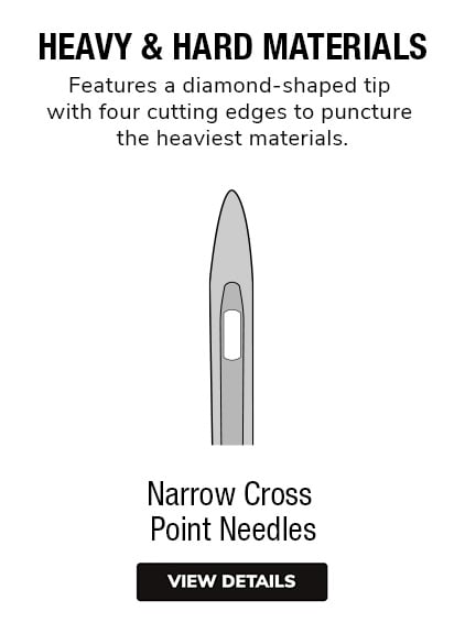 Narrow Cross Point Industrial Sewing Machine Needles