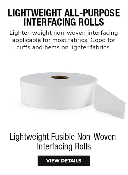 Lightweight Fusible Non-Woven Interfacing Rolls