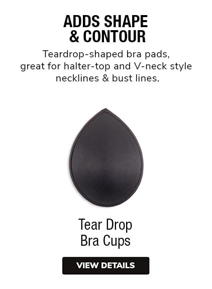 Sew-in Teardrop Bra Cups Pads Inserts 1 Pair Size Medium cup Size B/C  M408.06 -  Israel