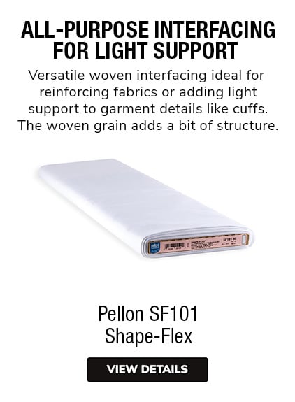 Pellon SF101 Shape-Flex Interfacing Fusible Woven Cotton - WAWAK Sewing  Supplies