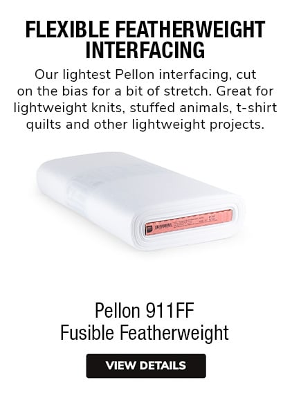 Pellon 911FF - Fusible Featherweight - Interfacing - Vilene G405/315 -  Dressmaking Interlining - Quilt Yarn Stitch