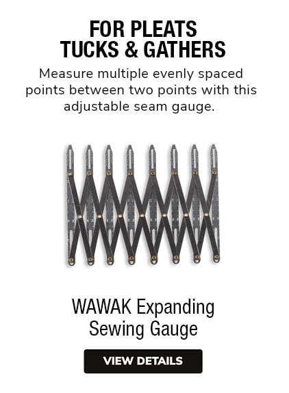 Aluminum Expanding Sewing Gauge Button Guide Spacing Device for Buttons,  Pleats & Crafts