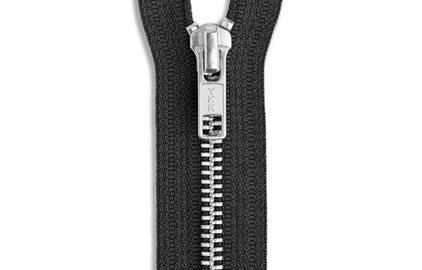  #5 Black Zipper 22 Aluminum Reversible Separating Jacket  Zipper - Black 22 inch Sewing Zipper for Jackets Sewing Coats Crafts -  Heavy Duty Metal Zippers