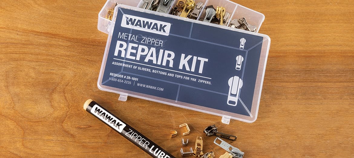 WAWAK Metal YKK Zipper Repair Kit - Sizes #4.5, 5 & 11