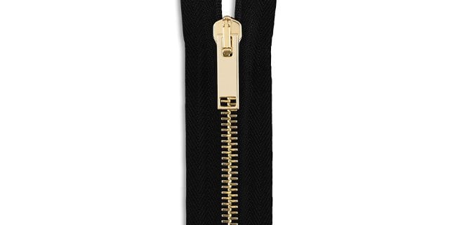 Italian Made High-Quality Finish #3 Brass Pant/Dress Zipper - WAWAK Sewing  Supplies