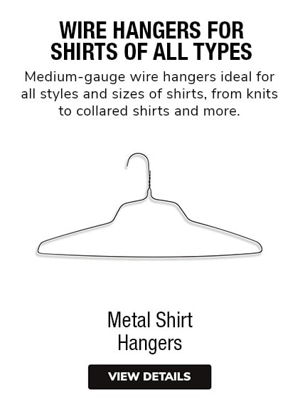 Shirt Wire Hangers 18 White 14.5 Gauge 500 Pcs – Cal Hangers