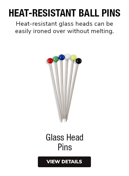 Glass Head Pins 1-7/8 (100 Pack)