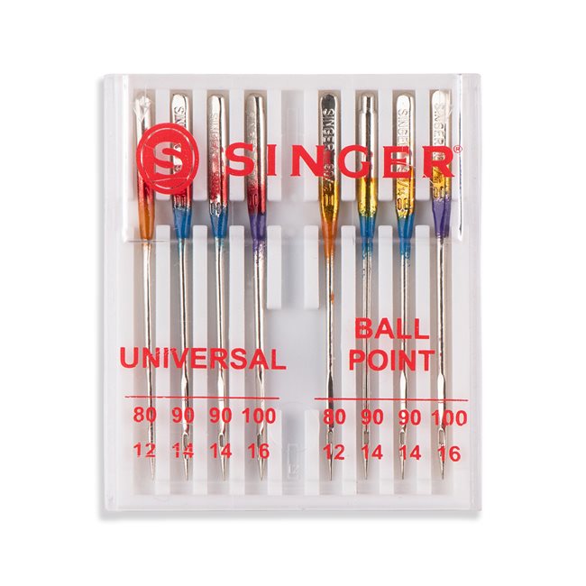 Singer Universal Ball Point Machine Needles in Assorted Sizes - Machine  Needles - Pins & Needles - Notions