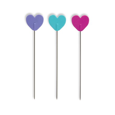 Flat Head Heart Pins - 2 - 50/Pack - Assorted Colors - WAWAK Sewing  Supplies