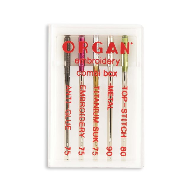 Organ Embroidery Home Machine Needles - Size 11 & 12 - 15x1 - 5/Pack -  WAWAK Sewing Supplies