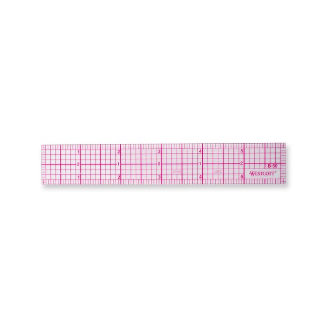  Westcott 8ths 6-Inch Beveled Transparent Ruler (B-50), Clear :  Office And School Rulers : Office Products
