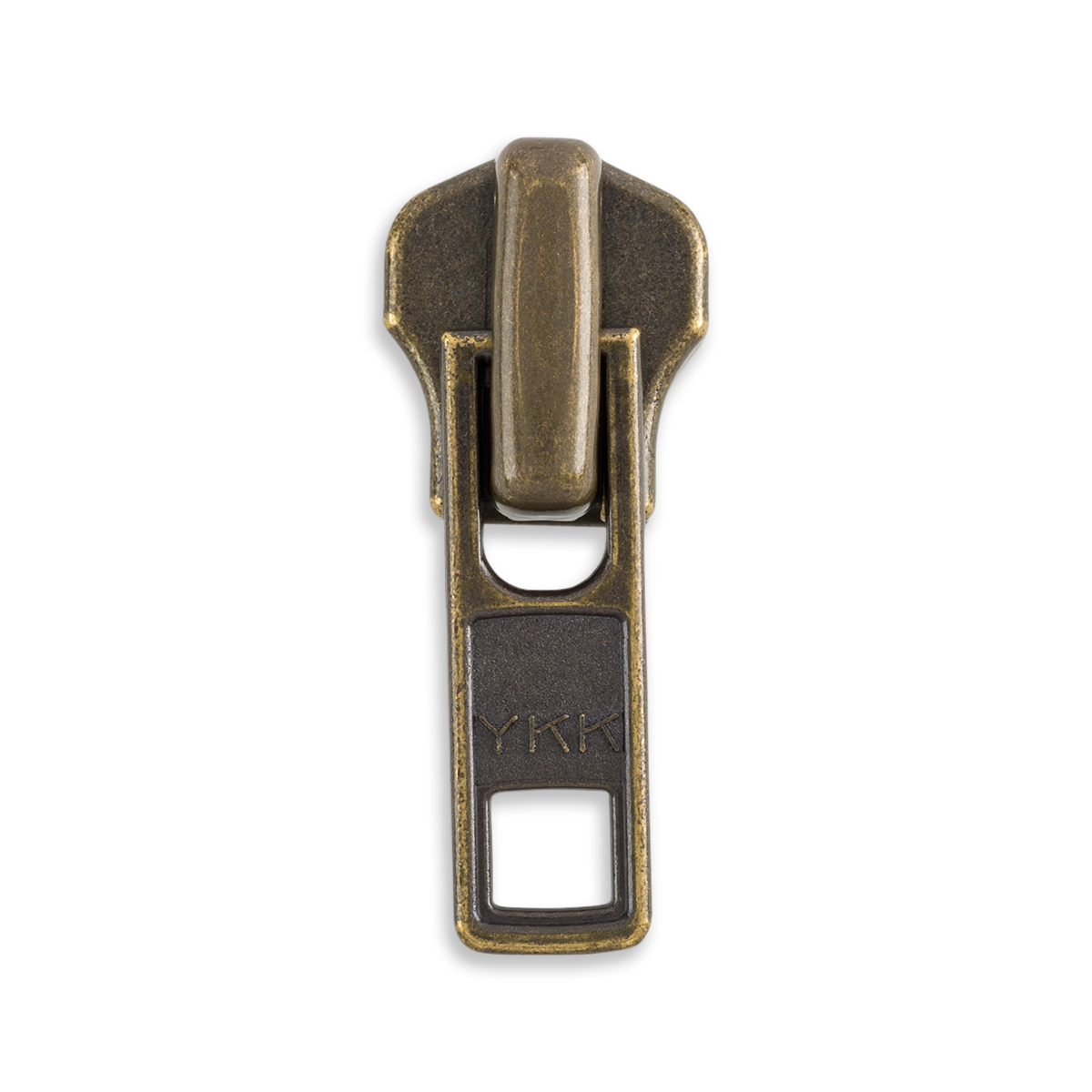 YKK #7 Metal Jacket Zipper Sliders - 2/Pack - Antique Brass