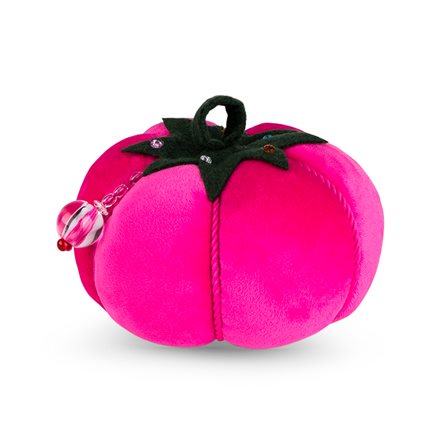 Velvet Tomato Pin Cushion - 5 - Pink - WAWAK Sewing Supplies