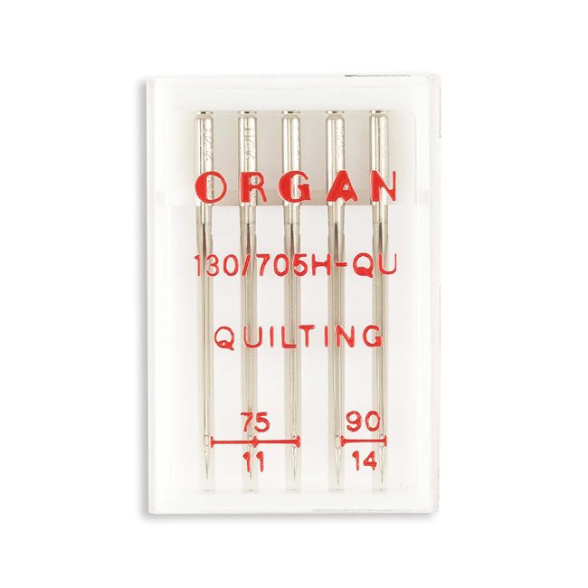 Organ Quilting Home Machine Needles - Size 11 & 14 - 15x1, 130/705H-QU -  5/Pack - WAWAK Sewing Supplies