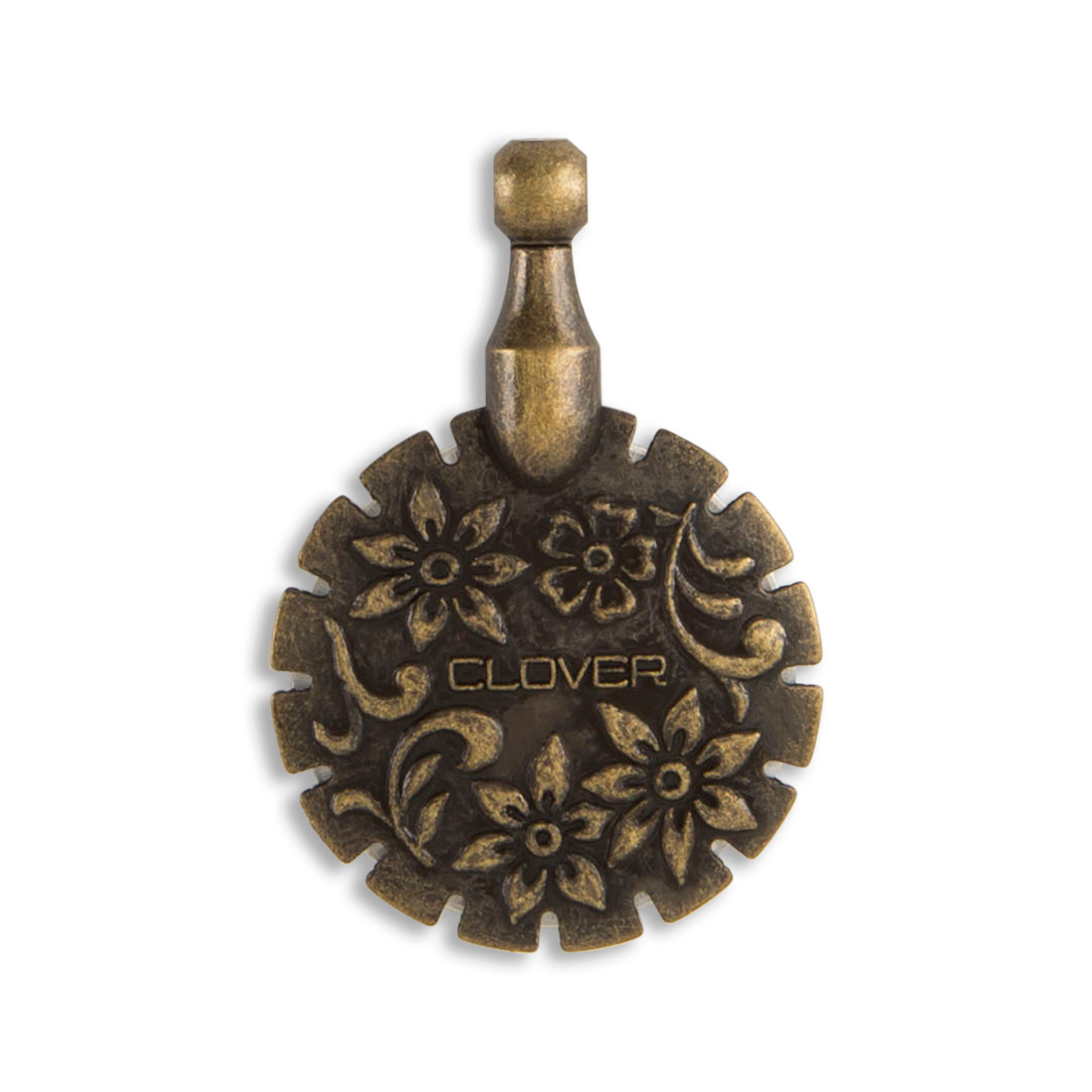 Clover Thread Cutter Pendant - Antique Gold - WAWAK Sewing Supplies