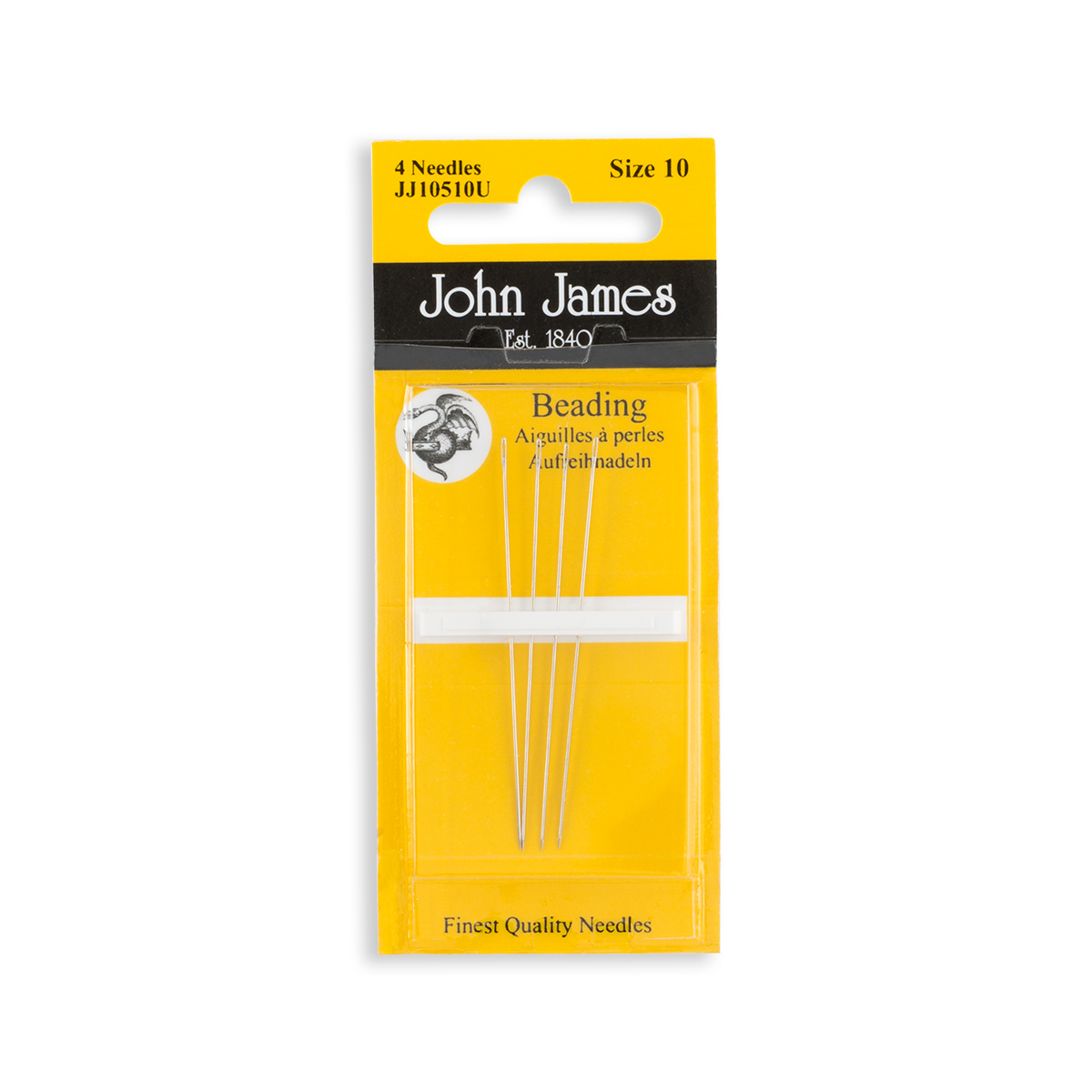English Beading Needles, Size 10- 4 Pack