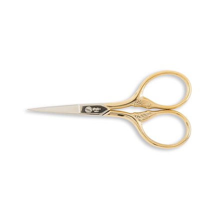 Gingher - 3 1/2 Gold-Handled Lion's Tail Embroidery Scissors
