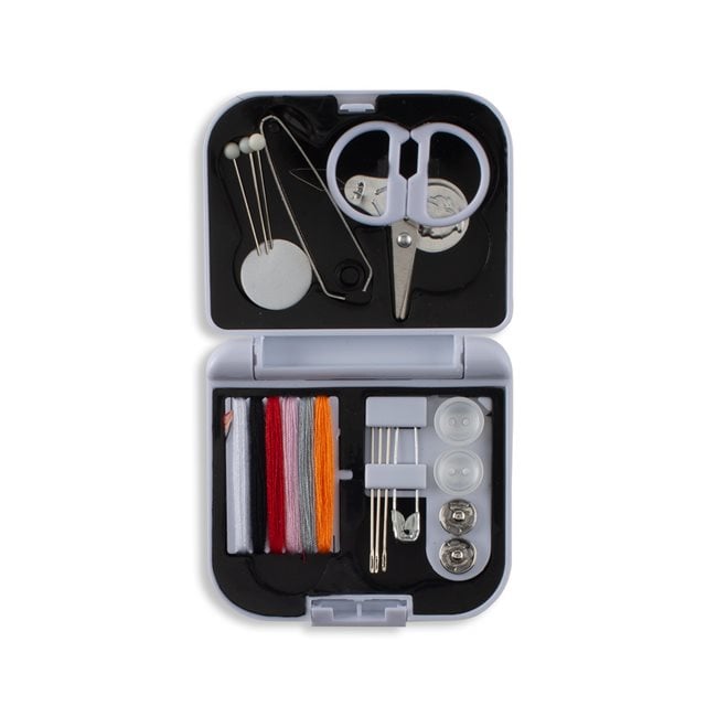 Small Compact White Sewing Kit