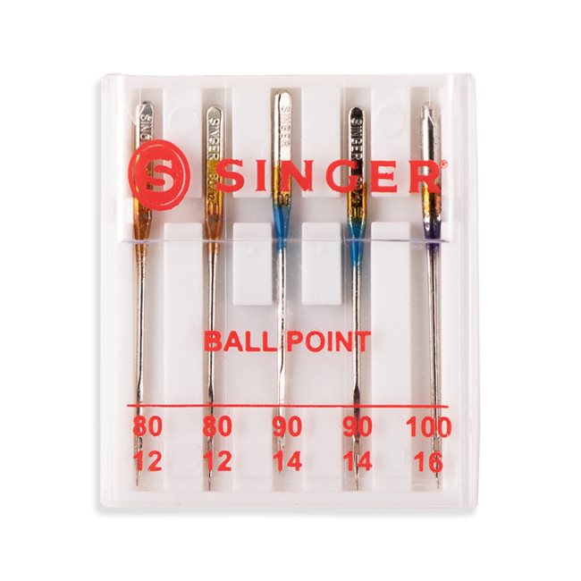 Singer Ball Point Home Machine Needles - Size 14 - 90/14 - 4/Pack