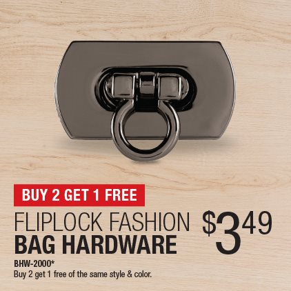 Buy 2 Get 1 Free Fliplock Fashion Bag Hardware $3.49 / BHW-2000* / Buy 2 get 1 free of the same style & color.