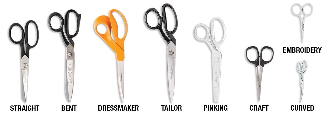 Scissor Types for Sewing And Tailoring Straight, Bent, Dressmaker, Tailor, Craft, Embroidery, Curved