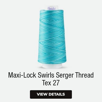 Maxi-Lock Swirls Serger Spun Polyester Thread - Tex 27 - 3,000 yds. - #50  Lemon Chiffon