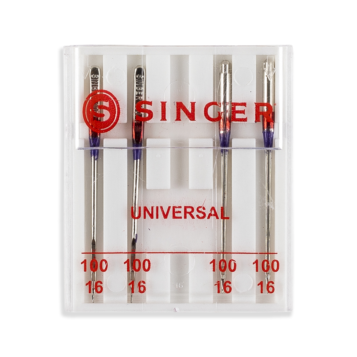 Singer Universal Regular Point Machine Needles-Size 16/100 4/Pkg
